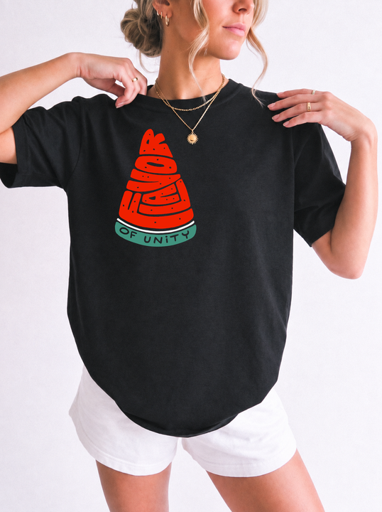 Watermello mockup | TShirt - Flavor of Unity | Black | model 2
