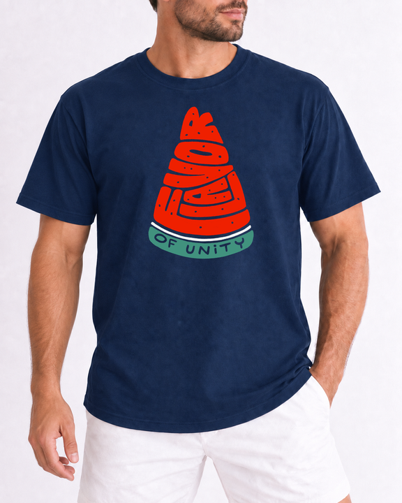 Watermello mockup | TShirt - Flavor of Unity | Navy | model 2
