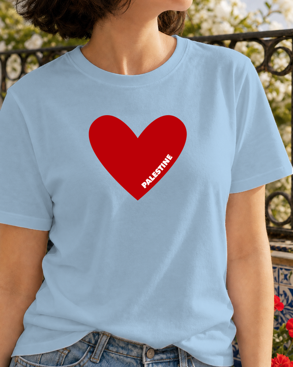 Watermello mockup | TShirt - Pali Heart | Light Blue | model 2